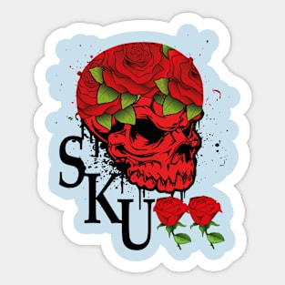 ROSE SKULL Sticker